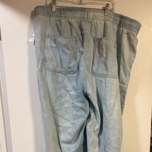 Gap drawstring wide leg jeans nwt
